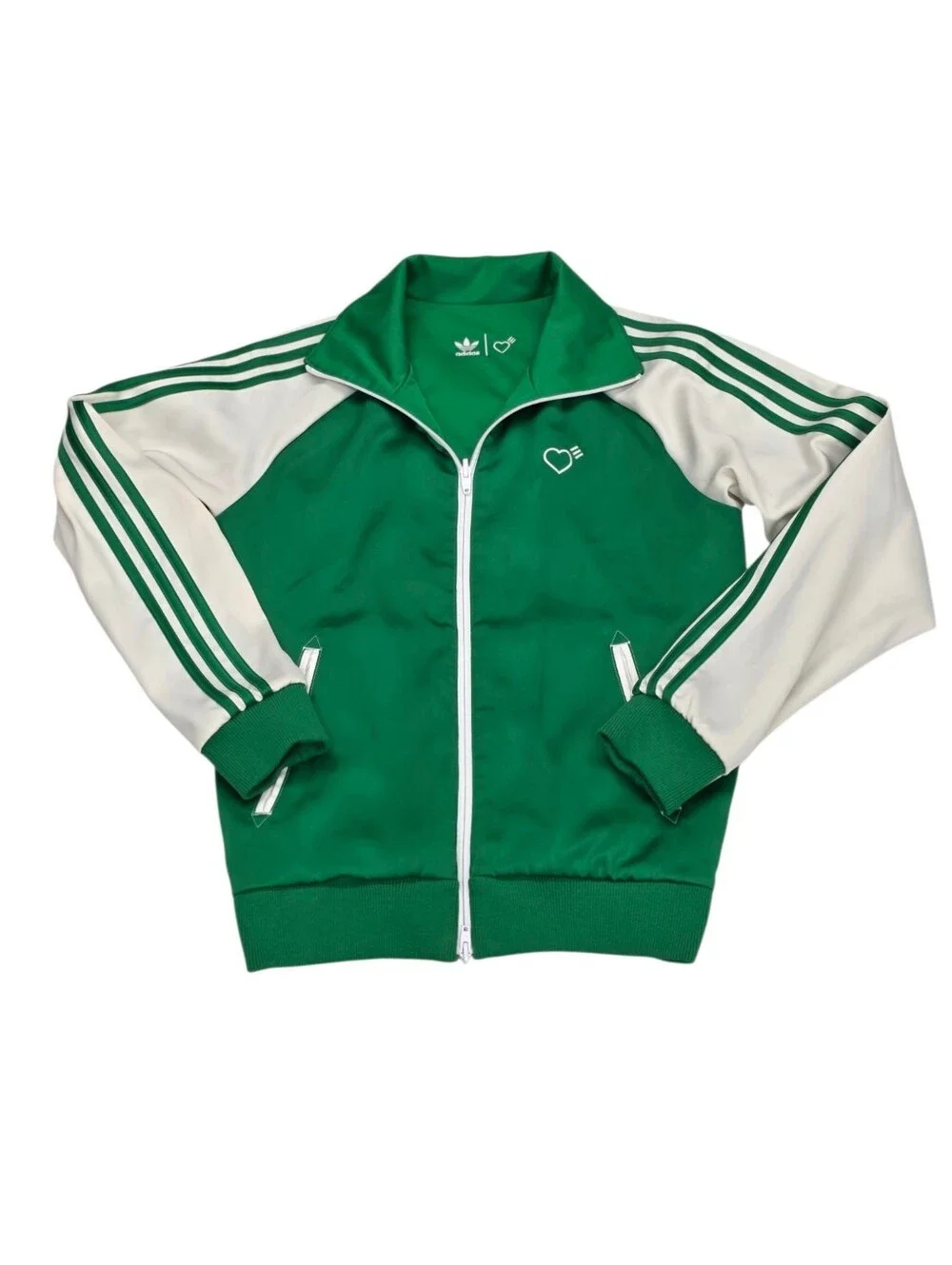 adidas x Human Made Reversible Firebird Track Jacket Green White Size Small
